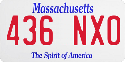MA license plate 436NX0