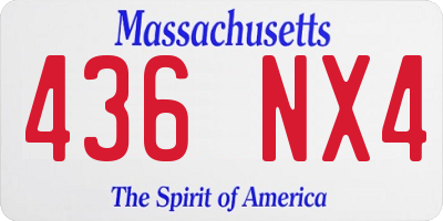 MA license plate 436NX4
