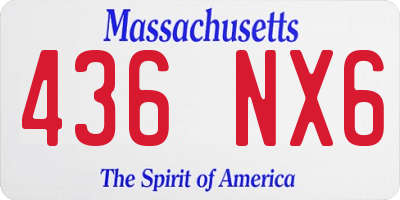MA license plate 436NX6