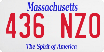 MA license plate 436NZ0