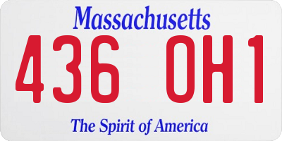 MA license plate 436OH1