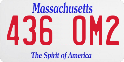 MA license plate 436OM2