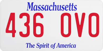 MA license plate 436OV0