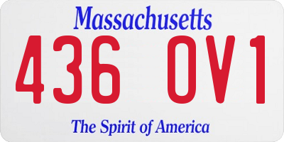 MA license plate 436OV1
