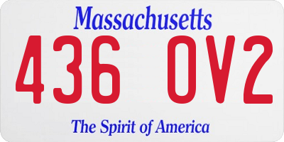 MA license plate 436OV2
