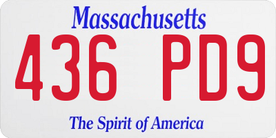 MA license plate 436PD9