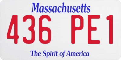MA license plate 436PE1