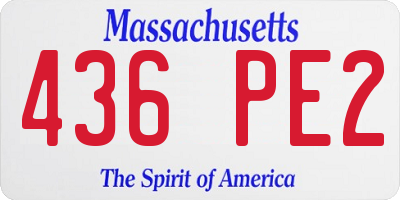 MA license plate 436PE2