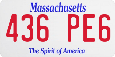 MA license plate 436PE6