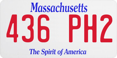 MA license plate 436PH2