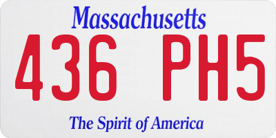 MA license plate 436PH5