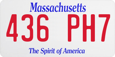 MA license plate 436PH7