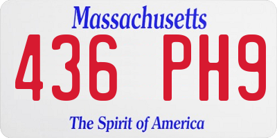 MA license plate 436PH9