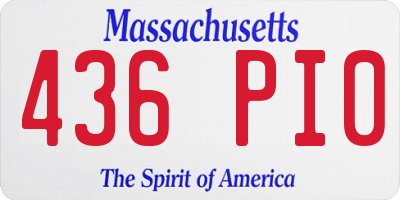 MA license plate 436PI0