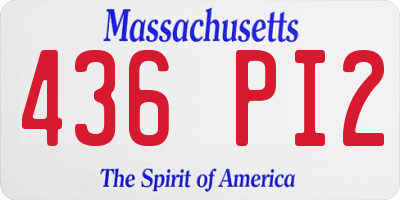 MA license plate 436PI2