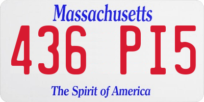MA license plate 436PI5