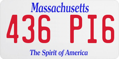 MA license plate 436PI6