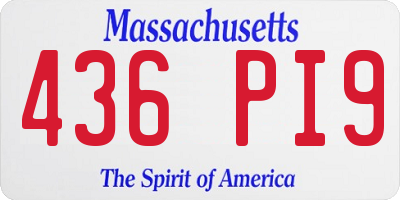 MA license plate 436PI9