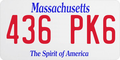 MA license plate 436PK6