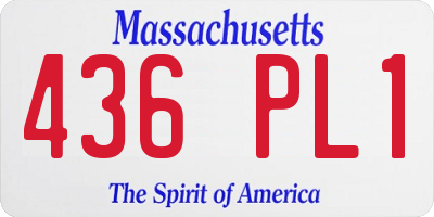 MA license plate 436PL1