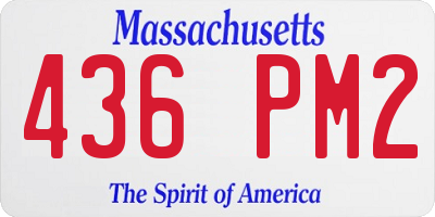 MA license plate 436PM2