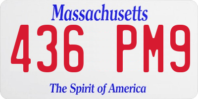 MA license plate 436PM9
