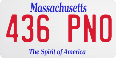 MA license plate 436PN0