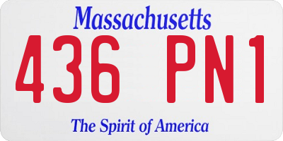 MA license plate 436PN1