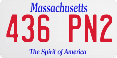 MA license plate 436PN2