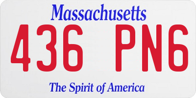 MA license plate 436PN6