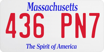 MA license plate 436PN7