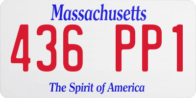 MA license plate 436PP1