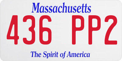 MA license plate 436PP2