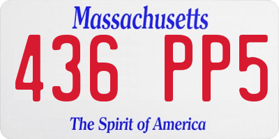 MA license plate 436PP5