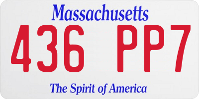 MA license plate 436PP7