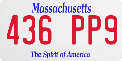 MA license plate 436PP9