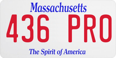 MA license plate 436PR0