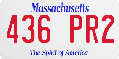 MA license plate 436PR2