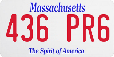 MA license plate 436PR6