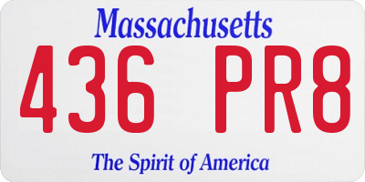 MA license plate 436PR8