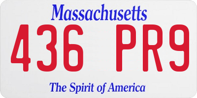MA license plate 436PR9