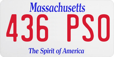 MA license plate 436PS0