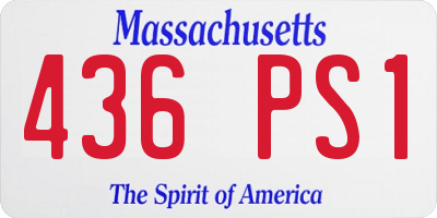 MA license plate 436PS1