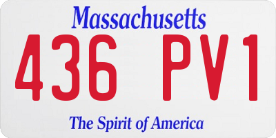 MA license plate 436PV1