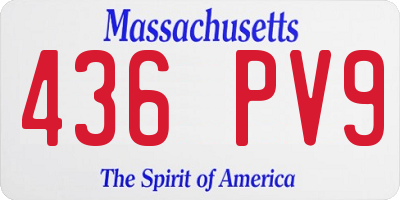 MA license plate 436PV9