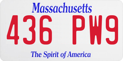 MA license plate 436PW9