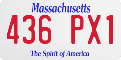 MA license plate 436PX1