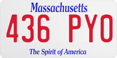 MA license plate 436PY0