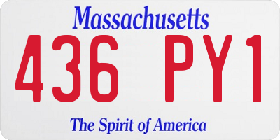 MA license plate 436PY1