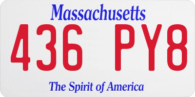 MA license plate 436PY8
